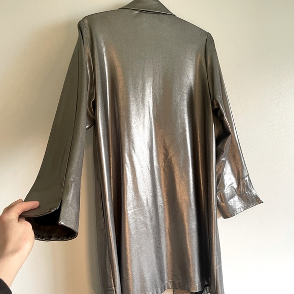 Vintage Linda lundstrome metallic trench - Picture 2 of 7